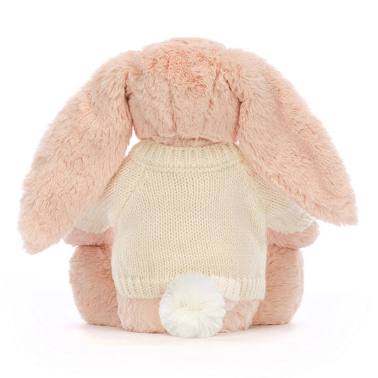 Bashful Blush Bunny With Personalized Cream Jumper - US 1241