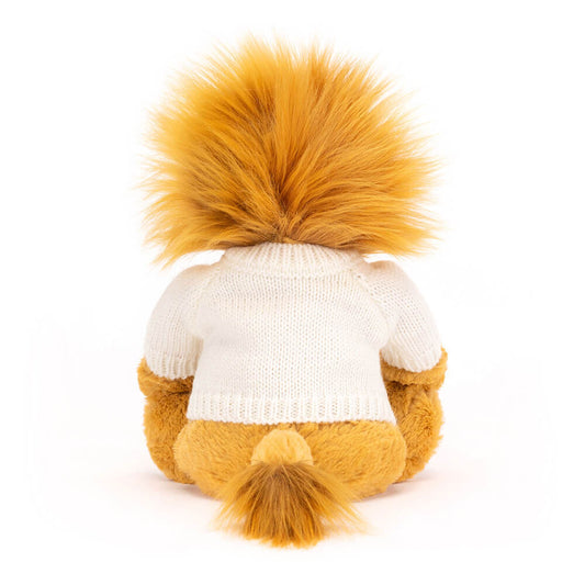 Bashful Lion With Personalized Cream Jumper - US 5892