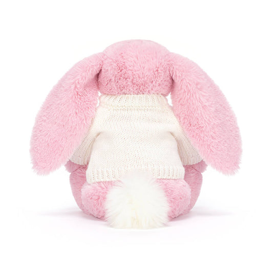 Blushkin Blossom Luxe Bunny With Personalized Cream Jumper - US 2645