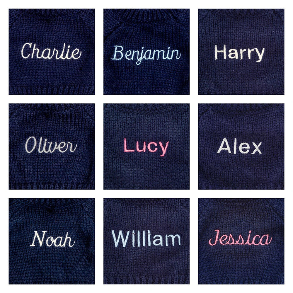 Bashful Cream Bunny With Personalized Navy Jumper - US 7556