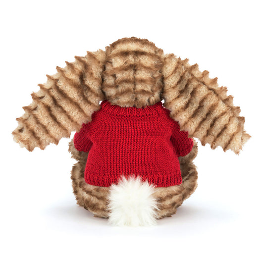 Bashful Luxe Bunny Juniper With Personalized Red Jumper - US 7225