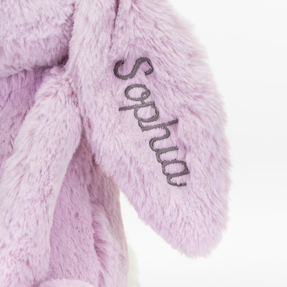 Personalized Bashful Lilac Bunny Medium - US 6595