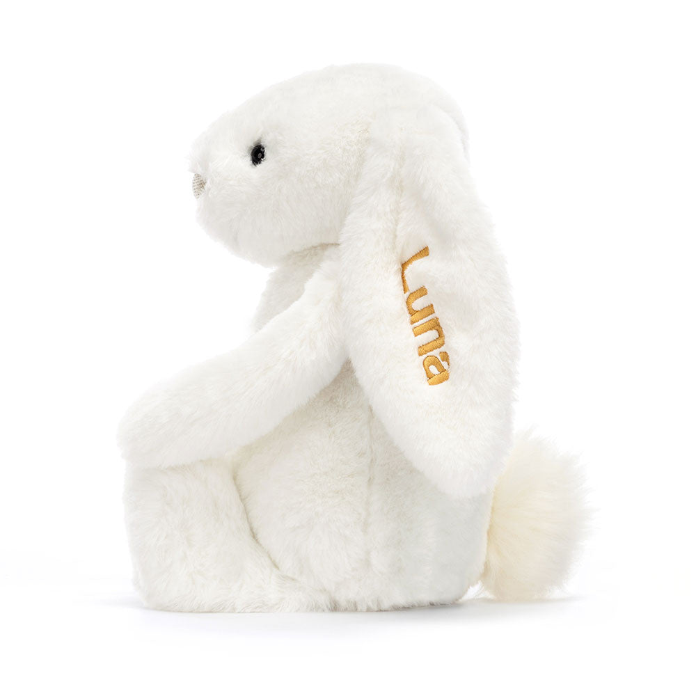 Personalized Bashful Luxe Bunny Luna Medium - US 0795