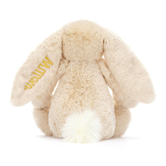 Personalized Bashful Luxe Bunny Willow Medium - US 7820