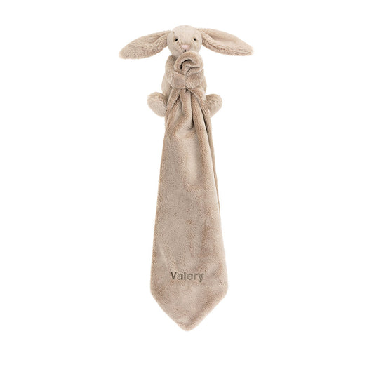 Personalized Bashful Beige Bunny Soother - US 5911