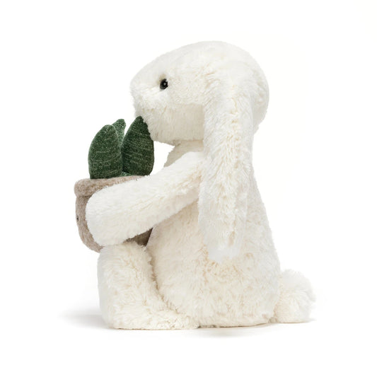 Cream Bunny With Plant - US 5826