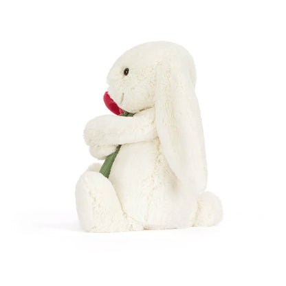 Cream Bunny With Rose - US 4130