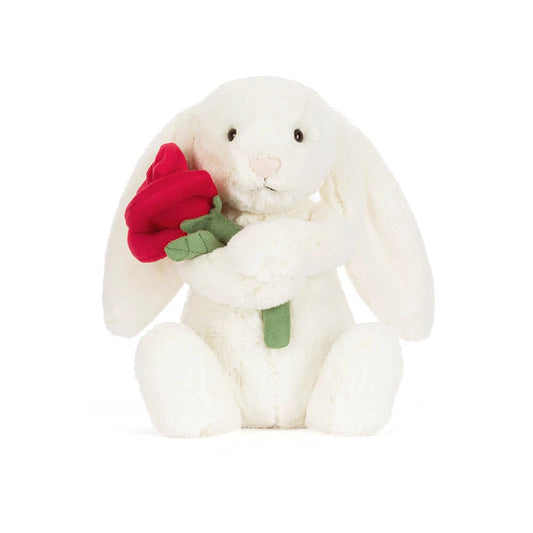 Cream Bunny With Rose - US 4130