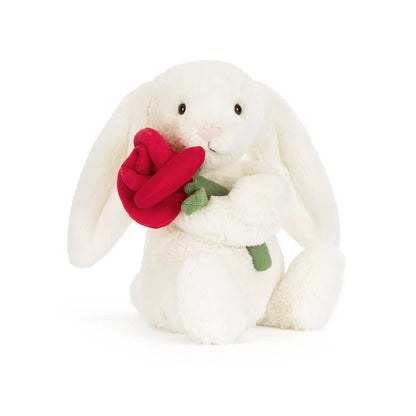 Cream Bunny With Rose - US 4130