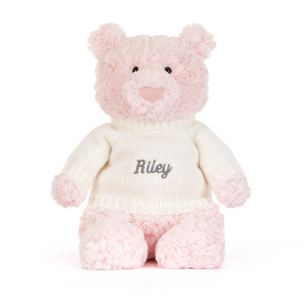 Leola Bear With Personalized Cream Jumper - US 5633
