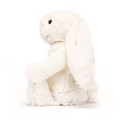 Bashful Cream Bunny With Personalized Cream Jumper - US 1265