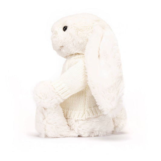 Bashful Cream Bunny With Personalized Cream Jumper - US 1265