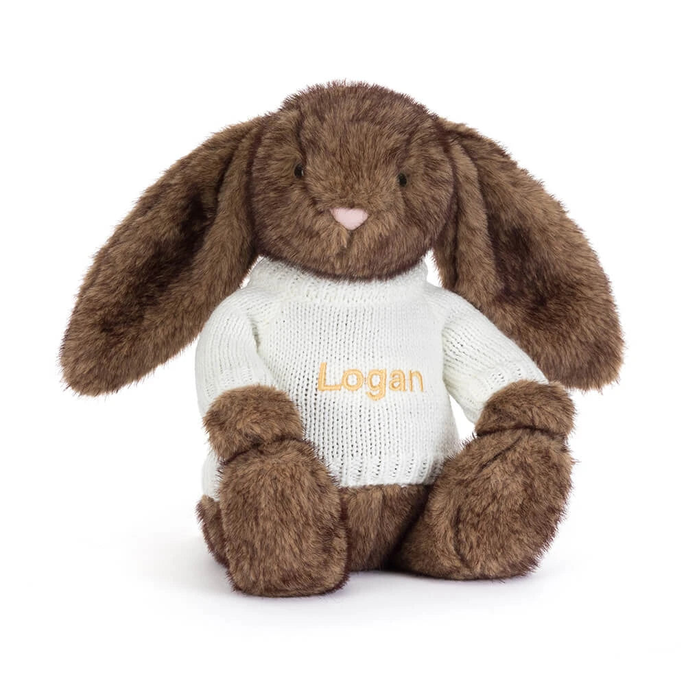 Hoppleston Luxe Bunny With Personalized Cream Jumper - US 1339