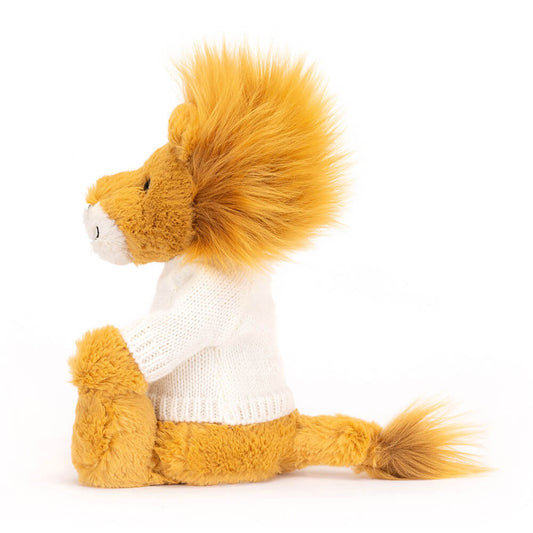 Bashful Lion With Personalized Cream Jumper - US 5892