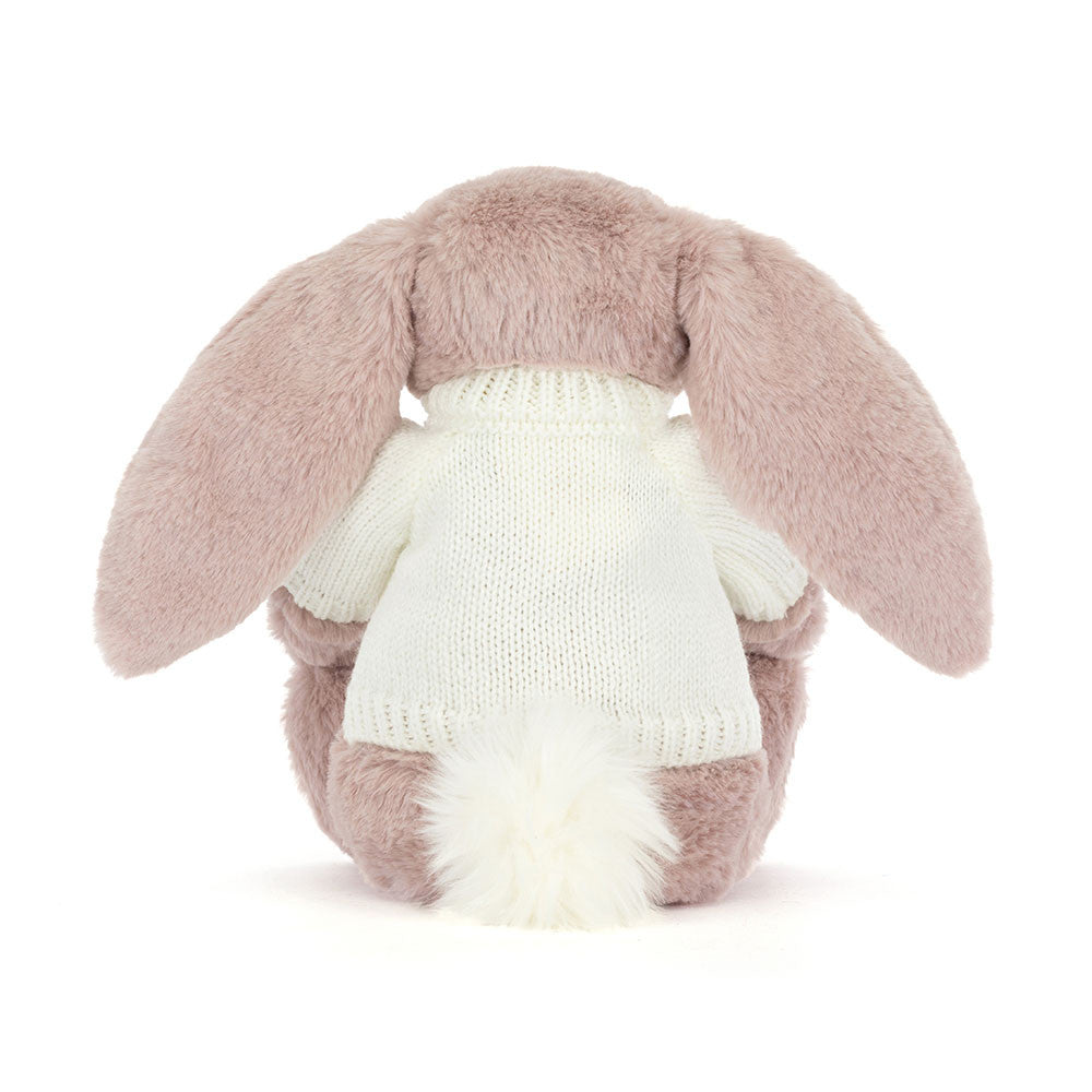 Bashful Luxe Bunny Rosa With Personalized Cream Jumper - US 4248