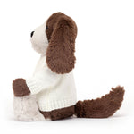 Bashful Fudge Puppy With Personalized Cream Jumper - US 3670