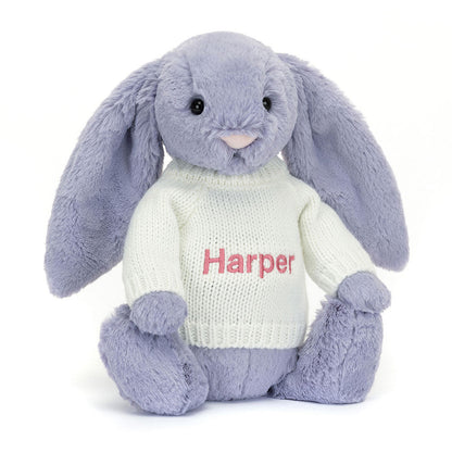 Bashful Viola Bunny With Personalized Cream Jumper - US 5336