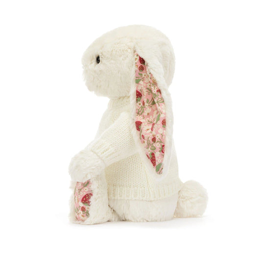 Blossom Cream Bunny 'Berry' With Personalized Cream Jumper - US 7914