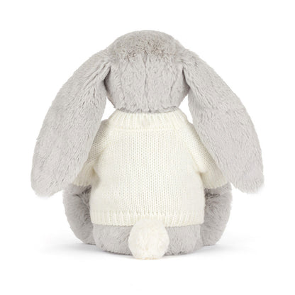 Blossom Silver Bunny 'Bloom' With Personalized Cream Jumper - US 1386