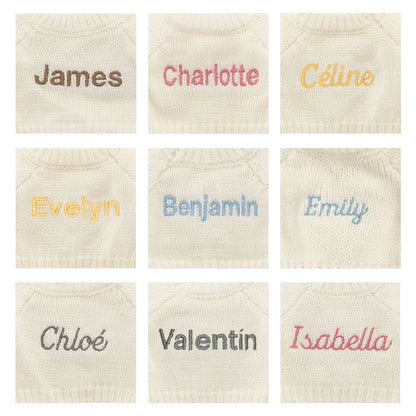 Blossom Beige Bunny 'Petal' With Personalized Cream Jumper - US 1322