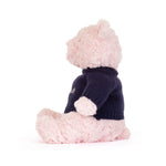 Leola Bear With Personalized Navy Jumper - US 3128