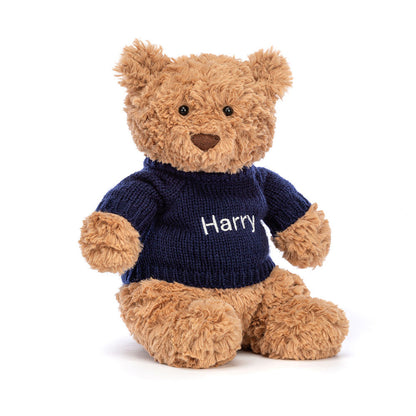 Bartholomew Bear With Personalized Navy Jumper - US 7743