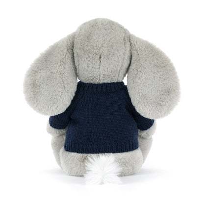 Bashful Luxe Elephant Thuddeus With Personalized Navy Jumper - US 8163