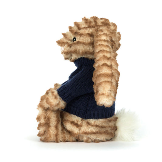 Bashful Luxe Bunny Juniper With Personalized Navy Jumper - US 3348