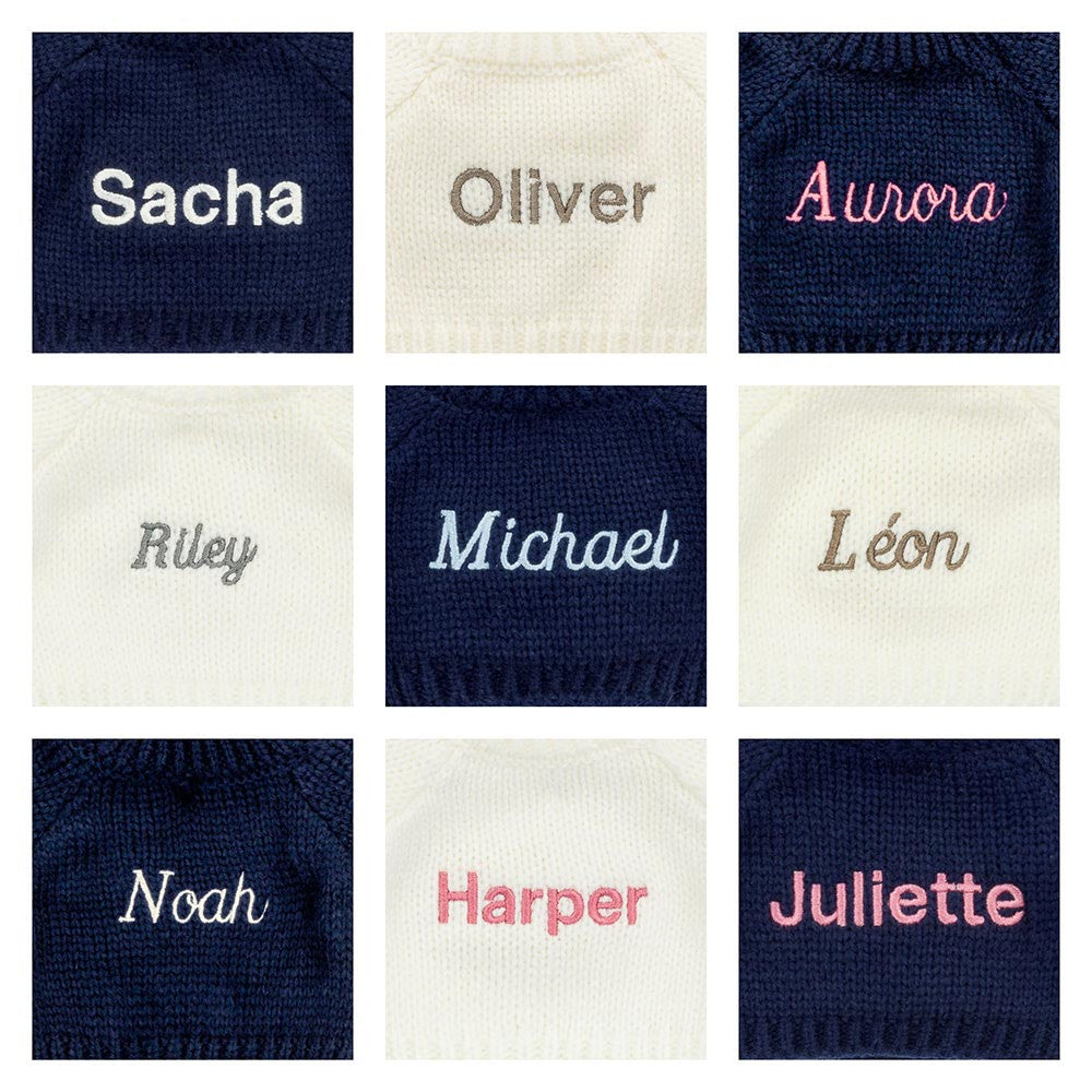Bashful Patchwork Brown Bunny With Personalized Navy Jumper - US 2965
