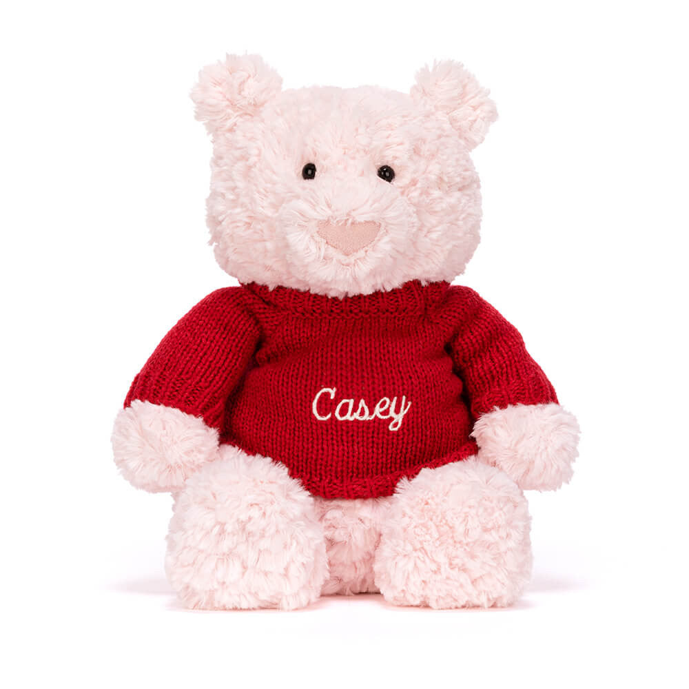 Leola Bear With Personalized Red Jumper - US 1900