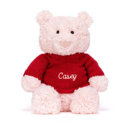 Leola Bear With Personalized Red Jumper - US 1900