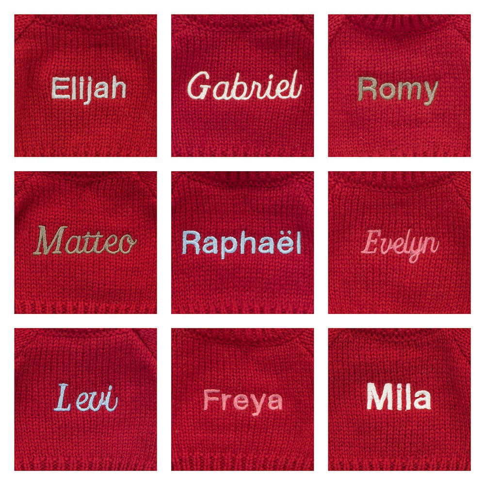 Bashful Tulip Pink Bunny With Personalized Red Jumper - US 0038