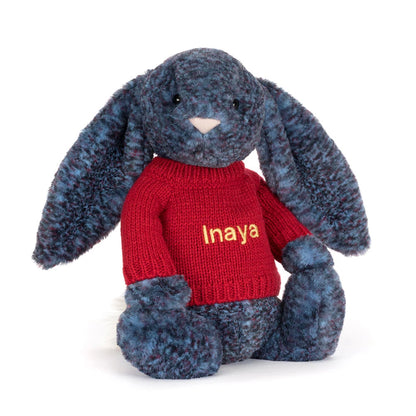 Hopscone Luxe Bunny With Personalized Red Jumper - US 1323