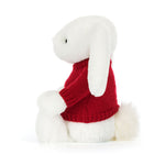 Bashful Luxe Bunny Luna With Personalized Red Jumper - US 4931