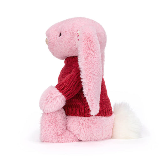 Blushkin Blossom Luxe Bunny With Personalized Red Jumper - US 7110