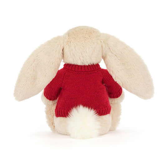 Bashful Luxe Bunny Willow With Personalized Red Jumper - US 5080