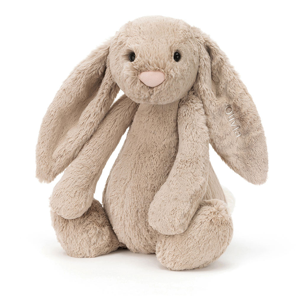 Personalized Bashful Beige Bunny Huge - US 6983