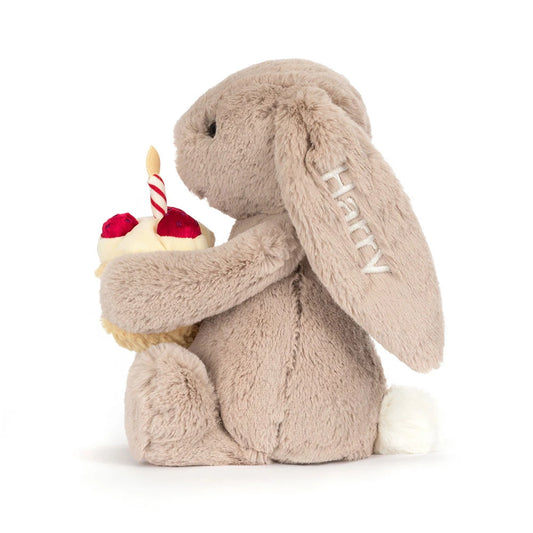 Personalized Bashful Beige Bunny 'Birthday' - US 7849