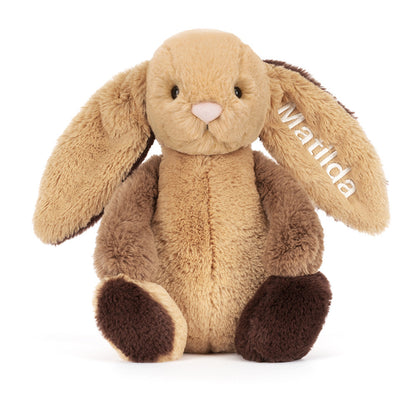 Personalized Bashful Patchwork Brown Bunny Original - US 6567