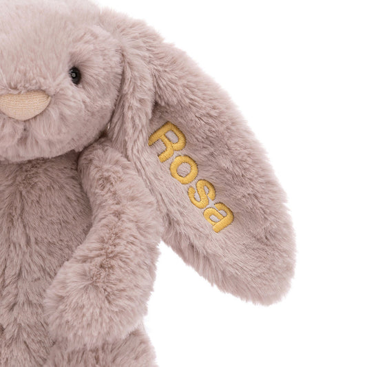 Personalized Bashful Luxe Bunny Rosa Medium - US 7053
