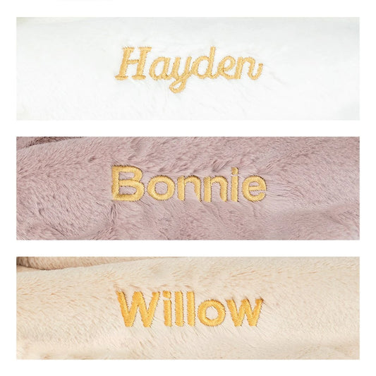 Personalized Bashful Luxe Bunny Rosa Blankie - US 5973