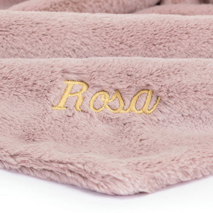 Personalized Bashful Luxe Bunny Rosa Soother - US 0957