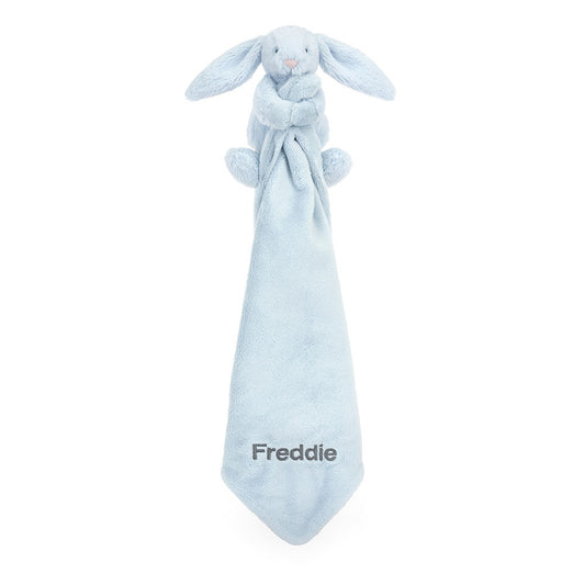 Personalized Bashful Blue Bunny Soother - US 7241