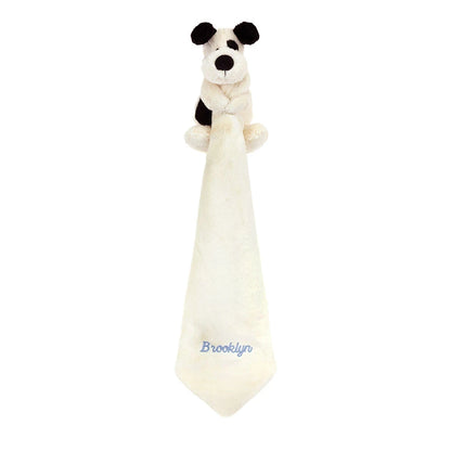 Personalized Bashful Black & Cream Puppy Soother - US 1456