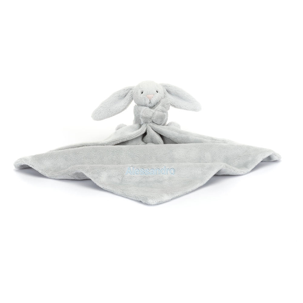 Personalized Bashful Silver Bunny Soother - US 7923